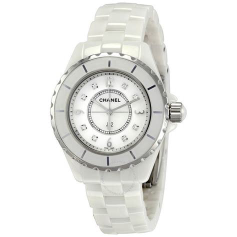 chanel white ladies watch|chanel white watch ceramic.